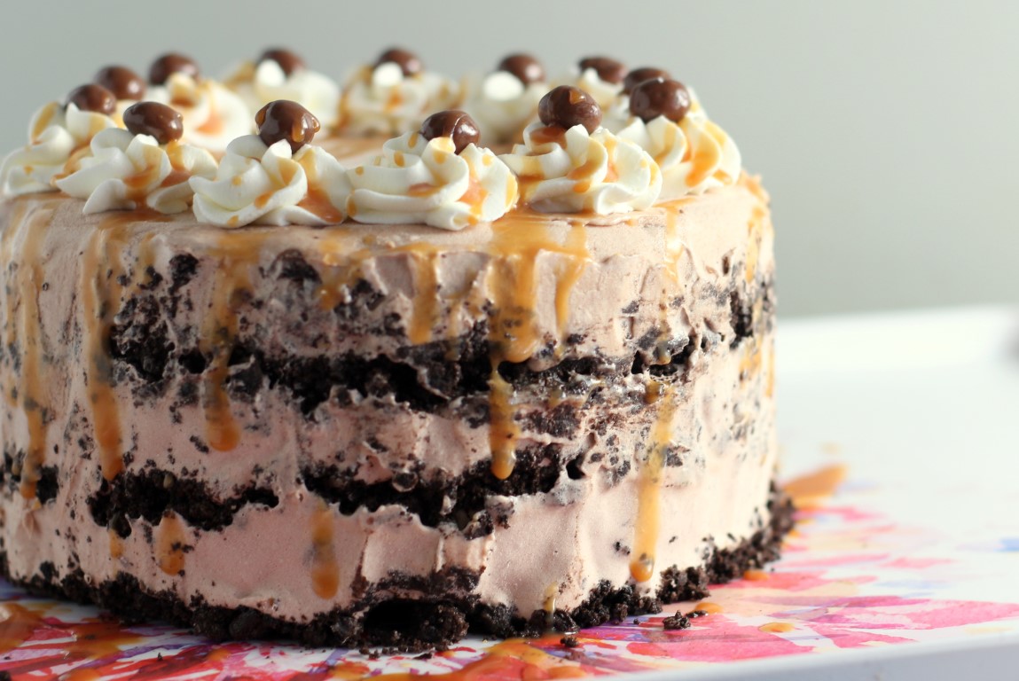 Mocha Brownie Ice Cream Cake - Yes to Yolks