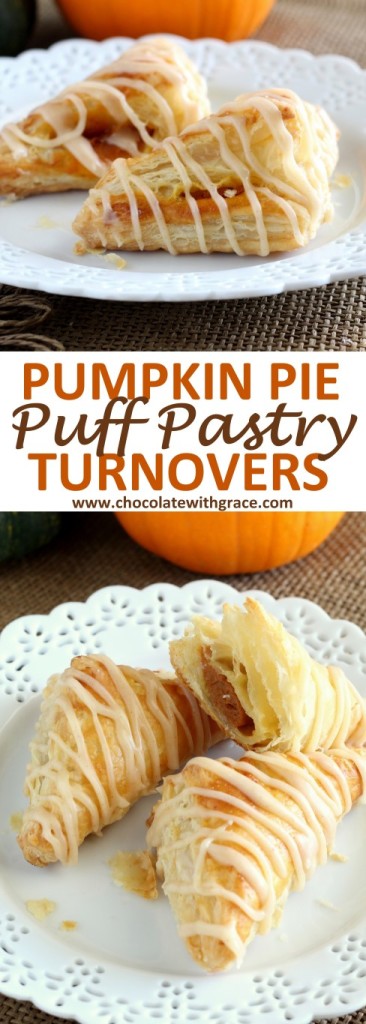 Pumpkin Puff Pastry Turnovers - Chocolate With Grace