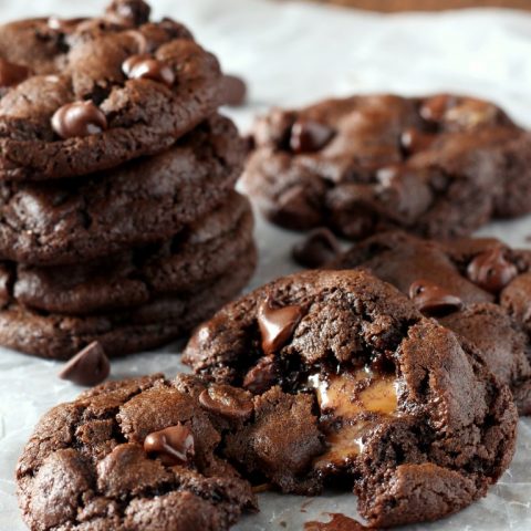 Chocolate Caramel Cookies - Chocolate with Grace