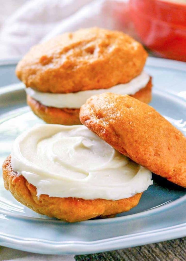 Pumpkin Whoopie Pies with Cream Cheese Filling