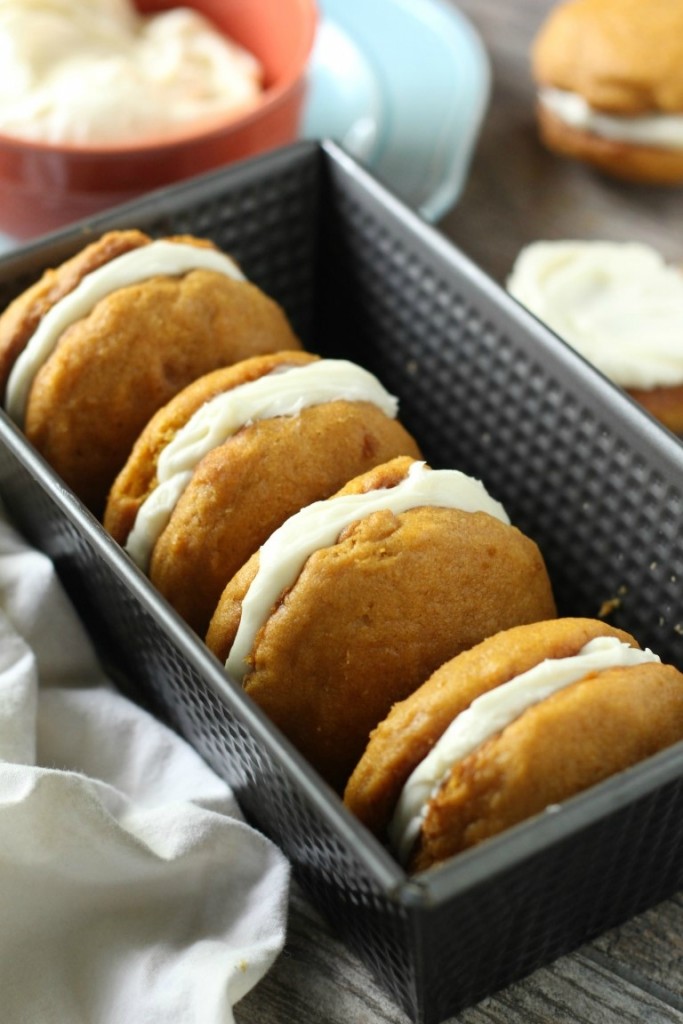 Cream Cheese Filled Pumpkin Whoopie Pies - Chocolate With ...