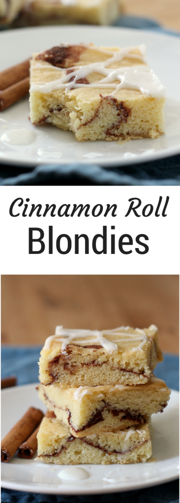 Cinnamon Roll Blondies | Cinnamon Swirled Blondies | easy bar recipe | Cinnamon Blondie Brownies