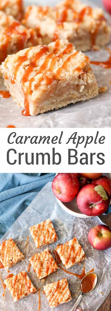 Caramel Apple Bars with a Crumb Topping