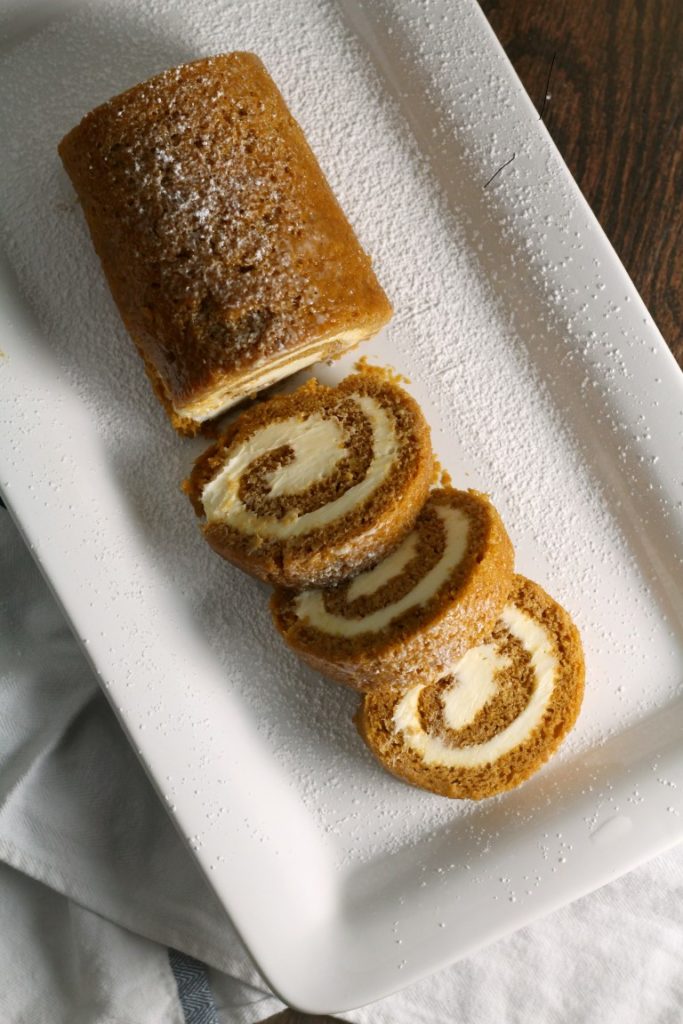 Pumpkin Cake Roll with Cream Cheese Filling | Classic Thanksgiving Dessert Recipes | Fall Pumpkin Cake Recipe