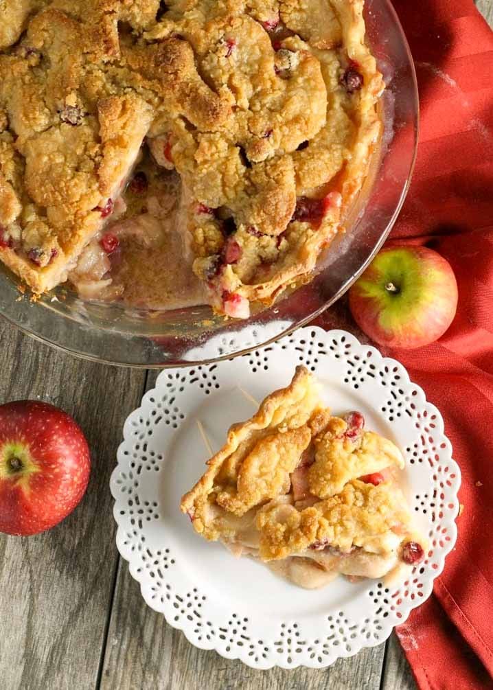 Cranberry Apple Crumb Pie