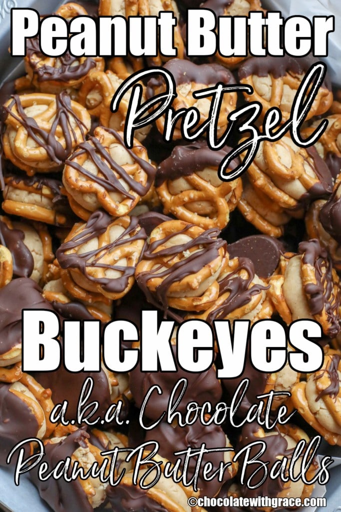 Chocolate PB Pretzel Buckeyes 
