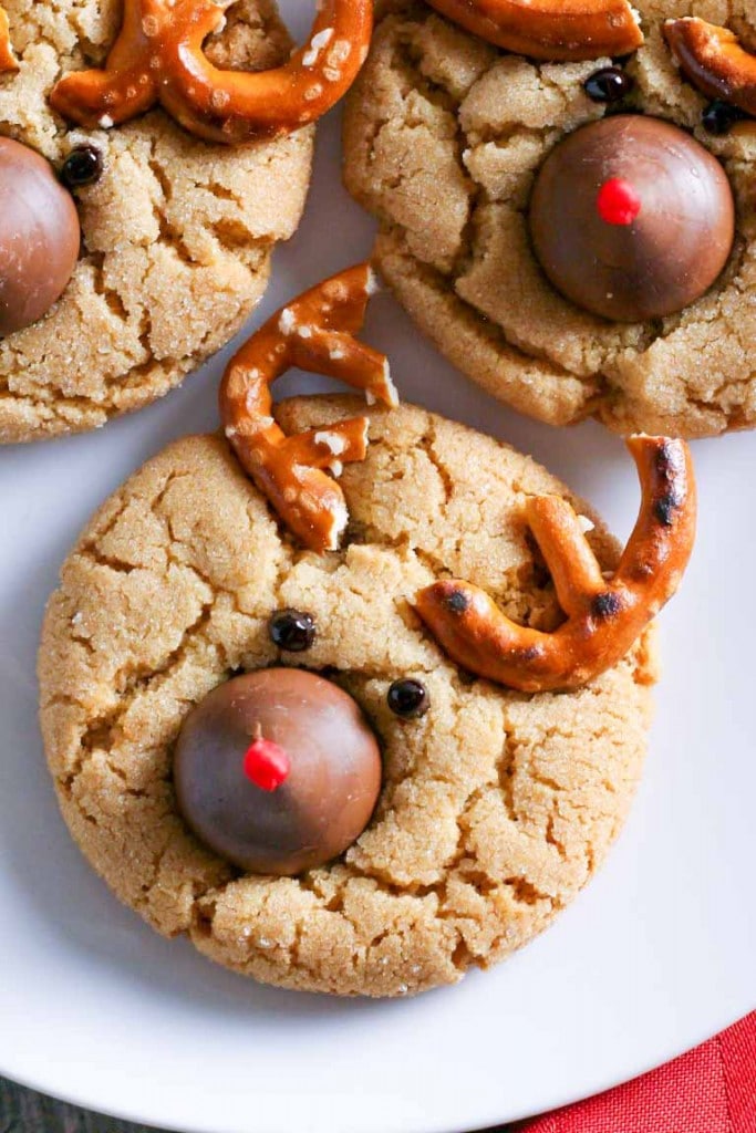 Reindeer Peanut Blossom Cookies