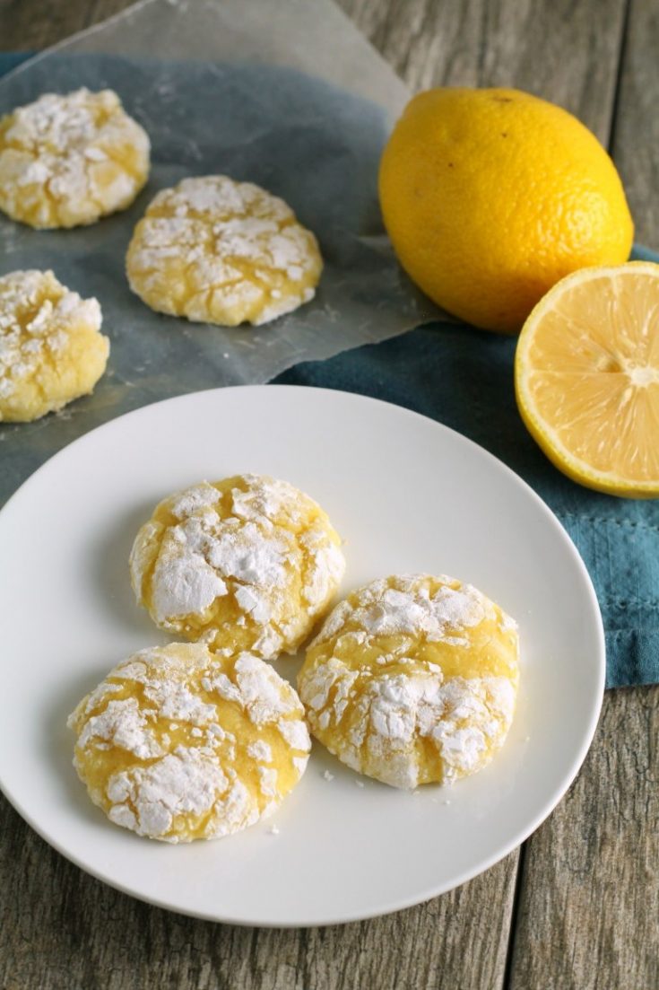 Lemon Crinkle Cookies from Scratch | Chocolate with Grace