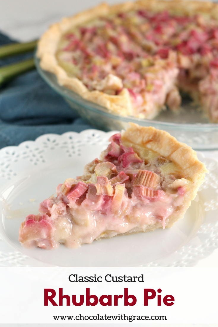 Old Fashioned Rhubarb Pie Chocolate With Grace