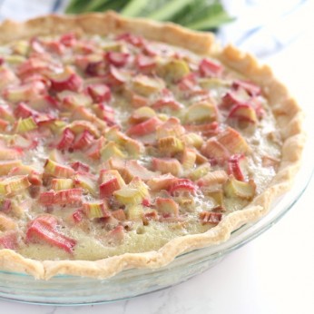 Old Fashioned Rhubarb Pie has a classic custard base filled with tangy sweet rhubarb. A classic rhubarb recipe handed down from my great grandma. Check out my blog for other great rhubarb recipes.