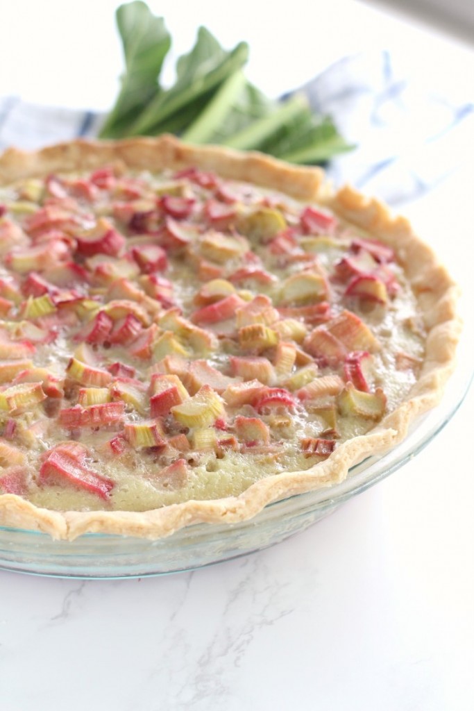 Old Fashioned Rhubarb Pie has a classic custard base filled with tangy sweet rhubarb. A classic rhubarb recipe handed down from my great grandma. Check out my blog for other great rhubarb recipes.