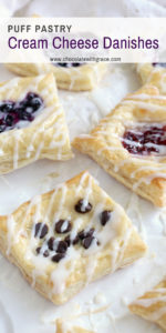 Puff Pastry Cream Cheese Danishes - Chocolate with Grace