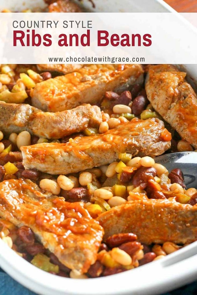 Country Style Ribs and Beans - Chocolate with Grace