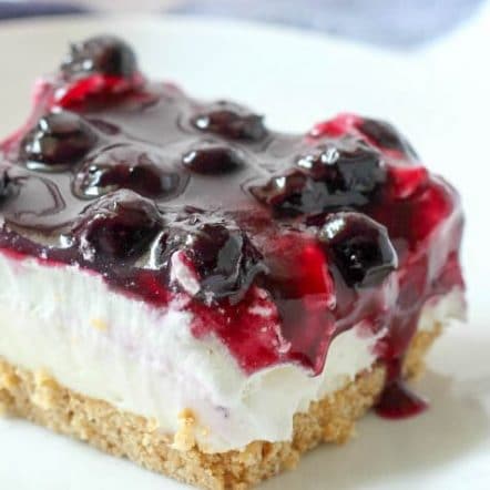 No Bake Blueberry Cheesecake - Chocolate with Grace