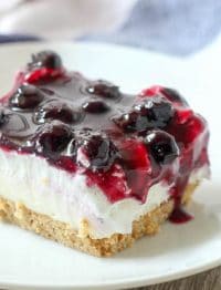 Easy No Bake Blueberry Cheesecake