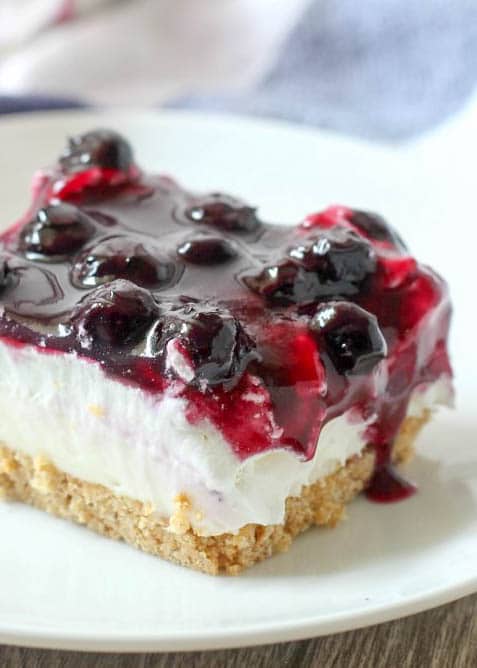 Easy No Bake Blueberry Cheesecake