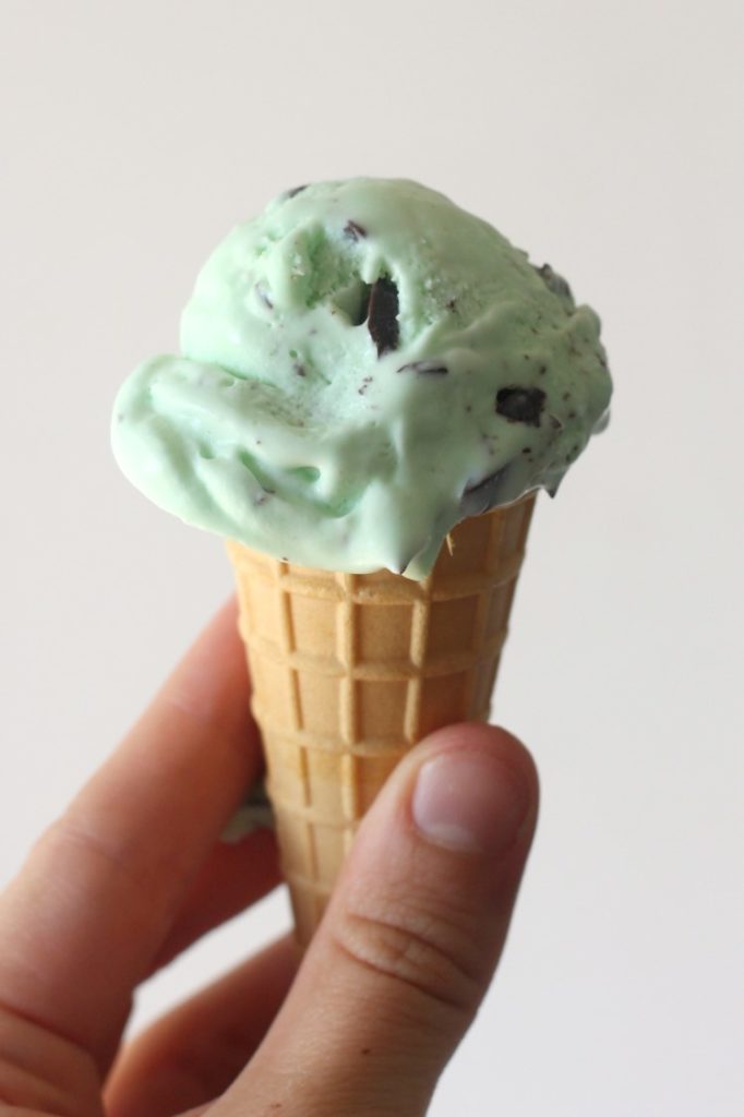 No Churn Mint Chocolate chip ice cream. This easy homemade ice cream takes just 5 ingredients and 10 minutes of hands-on time. It's a perfect summer ice cream treat or for any time of the year for that matter.