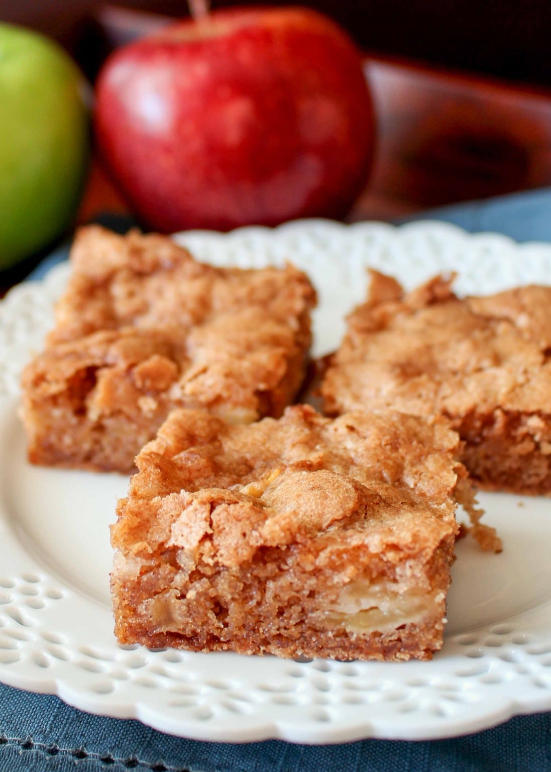 Apple Blondies With Brown Sugar Frosting - Chocolate With Grace