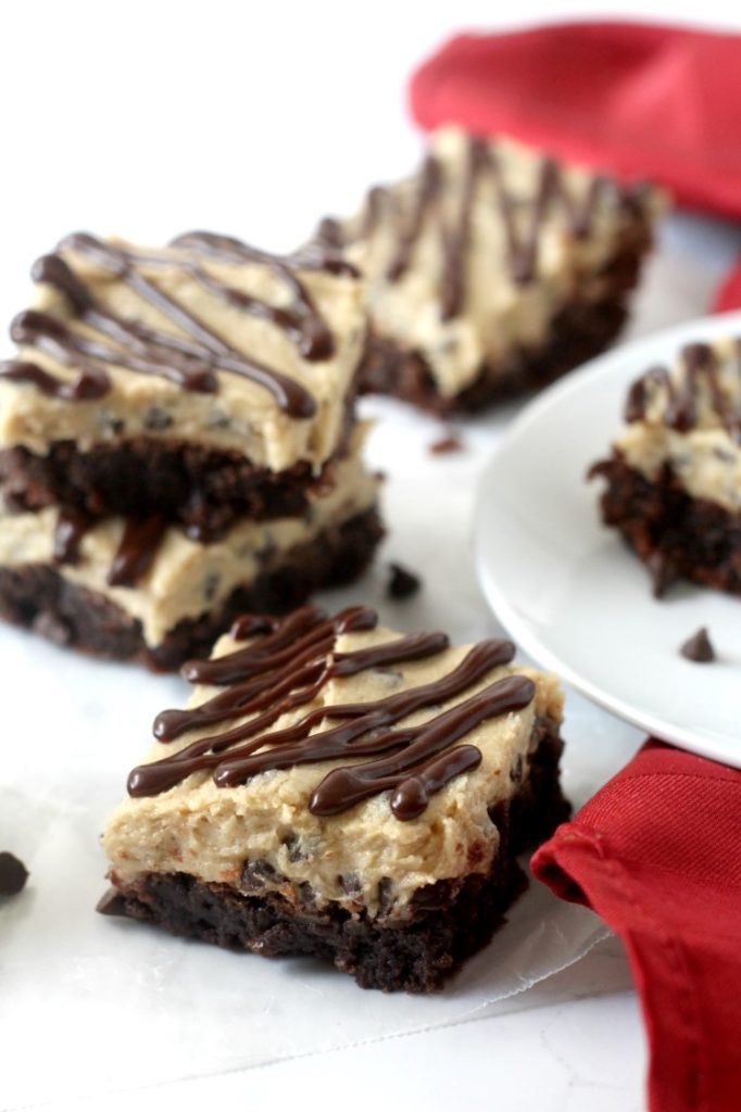 Egg Free Chocolate Chip Cookie Dough Brownies