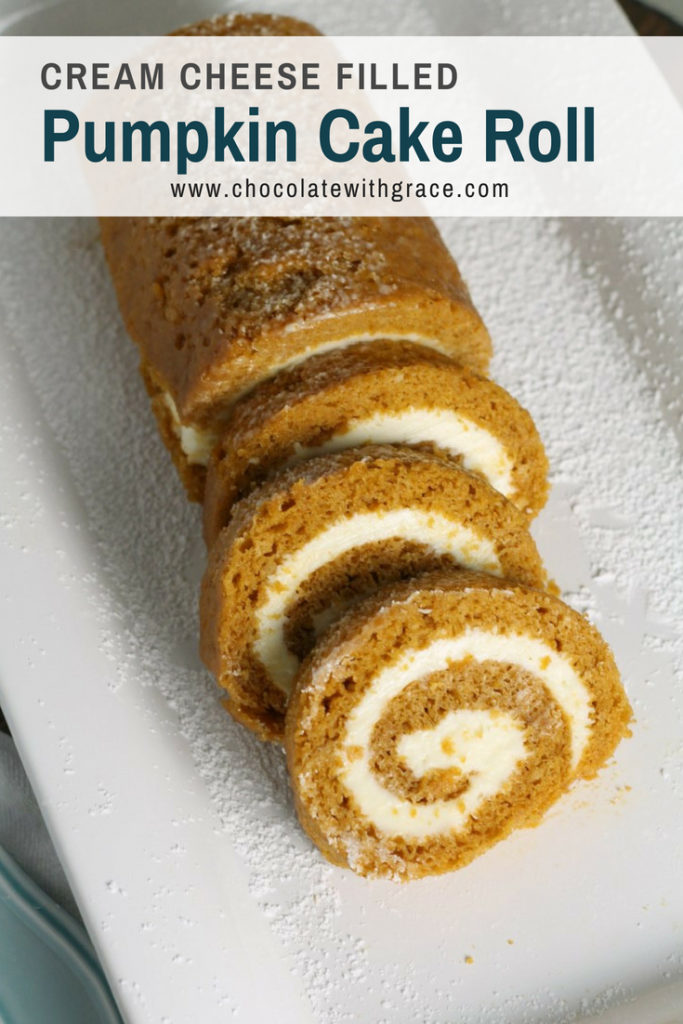 Pumpkin Cake Roll - Chocolate With Grace