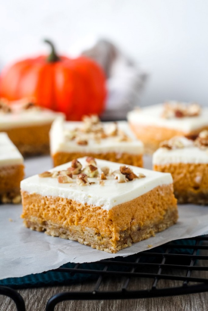 Layered Pumpkin Cheesecake Bars