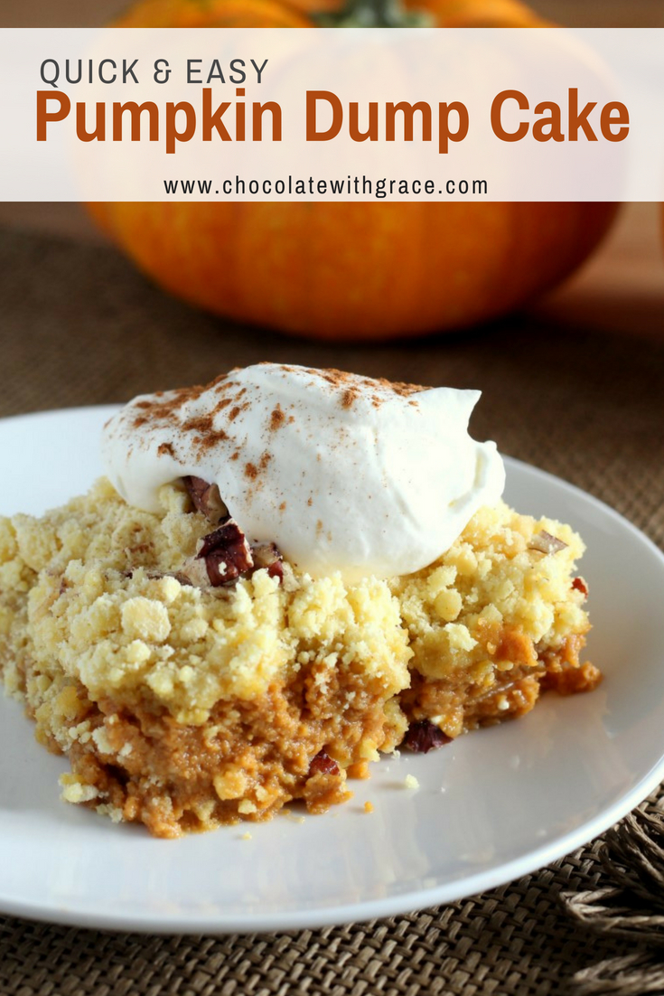 Pumpkin Crunch Dump Cake - Chocolate With Grace