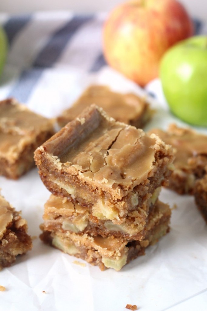 The best apple blondies with brown sugar frosting
