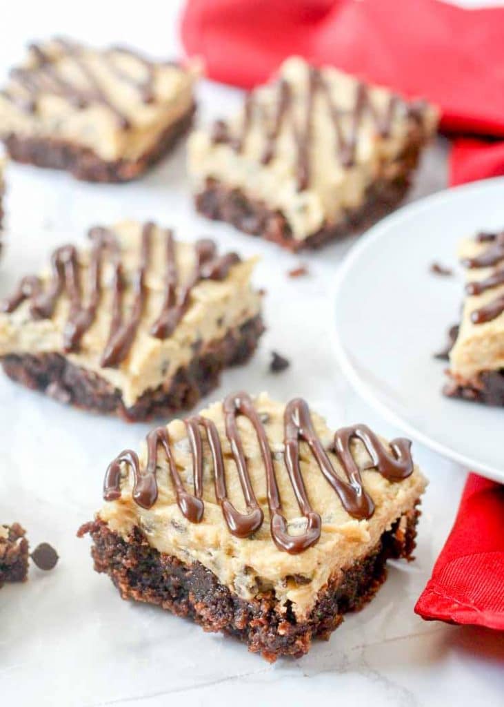 Rich and gooey Cookie Dough Brownies are crazy good!