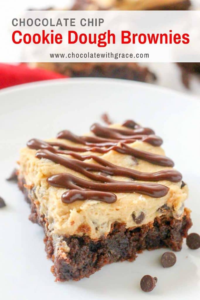 Rich chocolate brownies topped with cookie dough frosting!