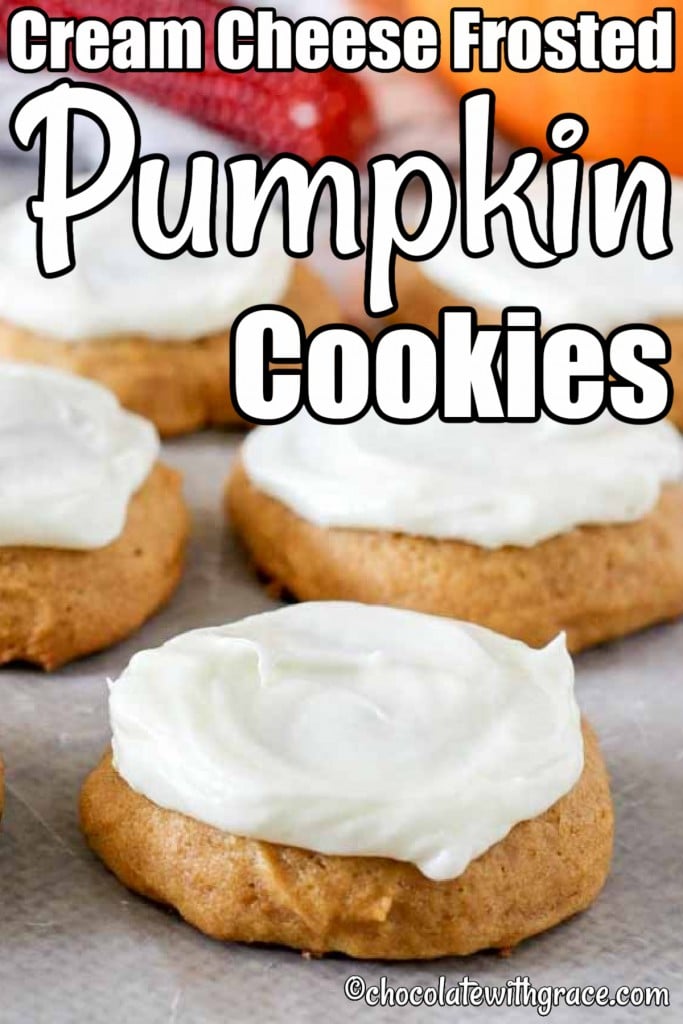 Cream Cheese Frosted Pumpkin Cookies