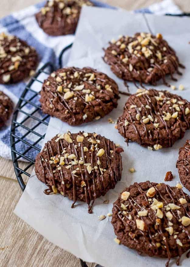 Chewy Chocolate Hazelnut Cookies