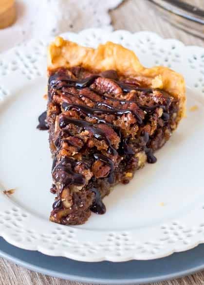 Just hand me a fork! I love this chocolate pecan pie so much.