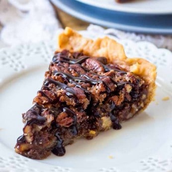 Chocolate Pecan Pie is a holiday favorite