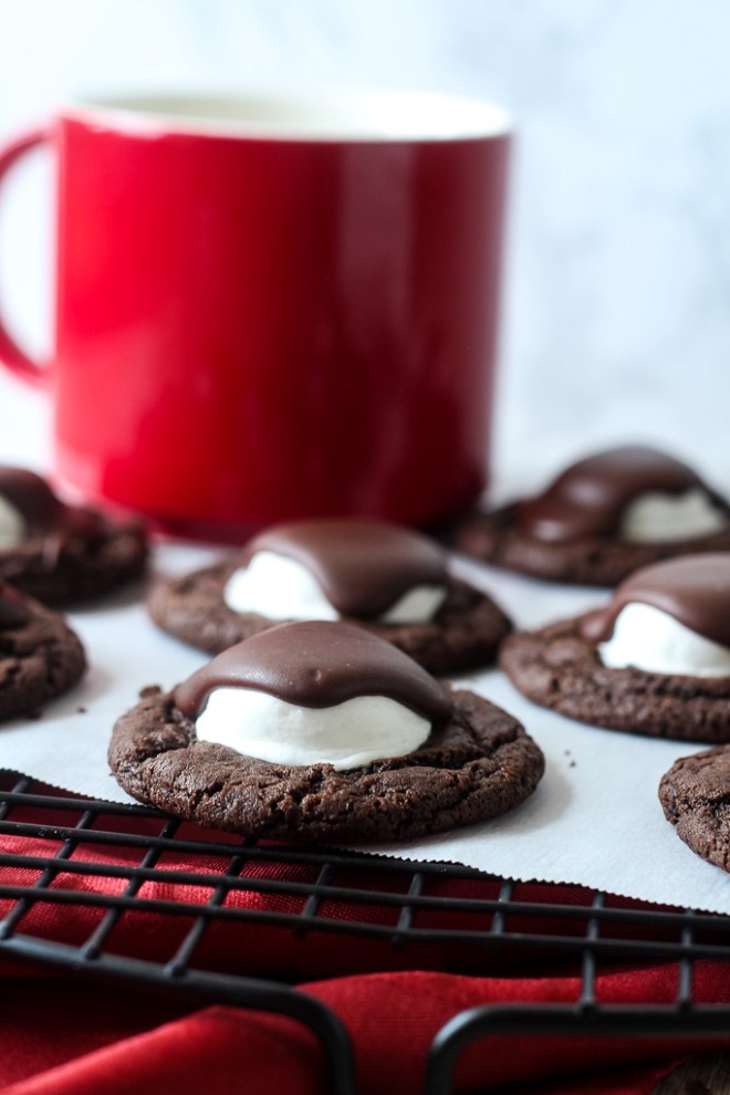 Chocolate Covered Marshmallow Cookies - Chocolate With Grace