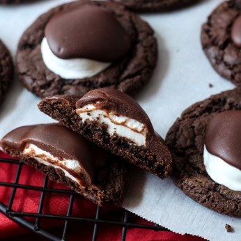 Chocolate Covered Marshmallow Cookies | Chocolate with Grace