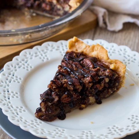 Dark Chocolate Pecan Pie - Chocolate With Grace