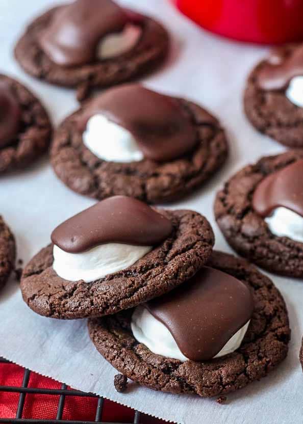 Chocolate Covered Marshmallow Cookies are a favorite with everyone!