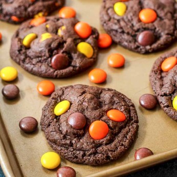 Reese's Pieces Chocolate Cookies