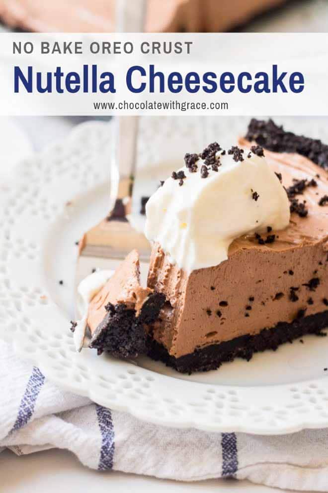 No Bake Nutella Cheesecake