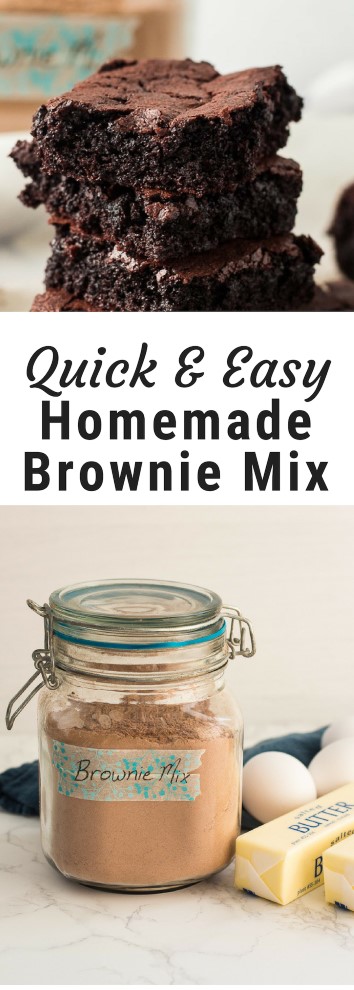 homemade brownie mix in a jar