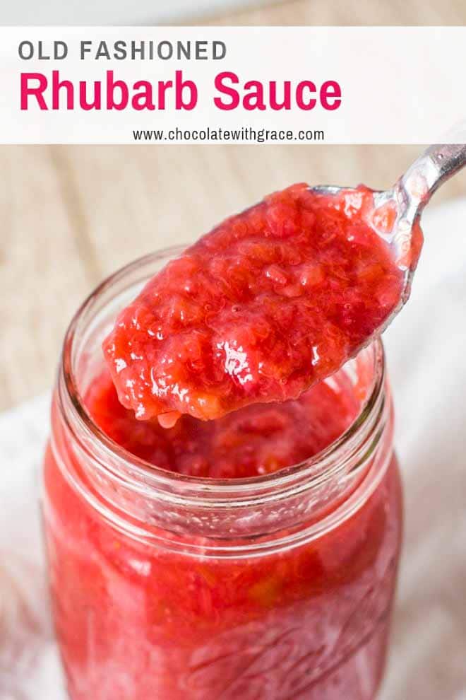 Classic Rhubarb Sauce with Strawberry Jello