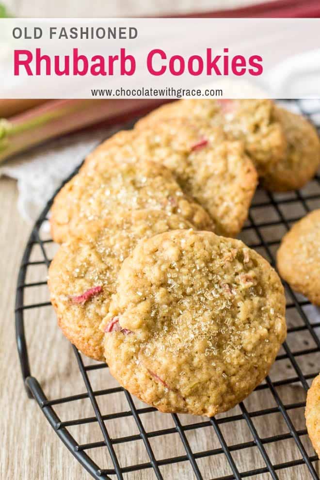 Soft and chewy Rhubarb Cookies