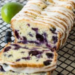 glazed blueberry lime quick bread