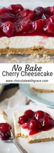 No Bake Cherry Cheesecake - Chocolate with Grace