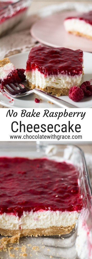 no bake raspberry cheesecake bars