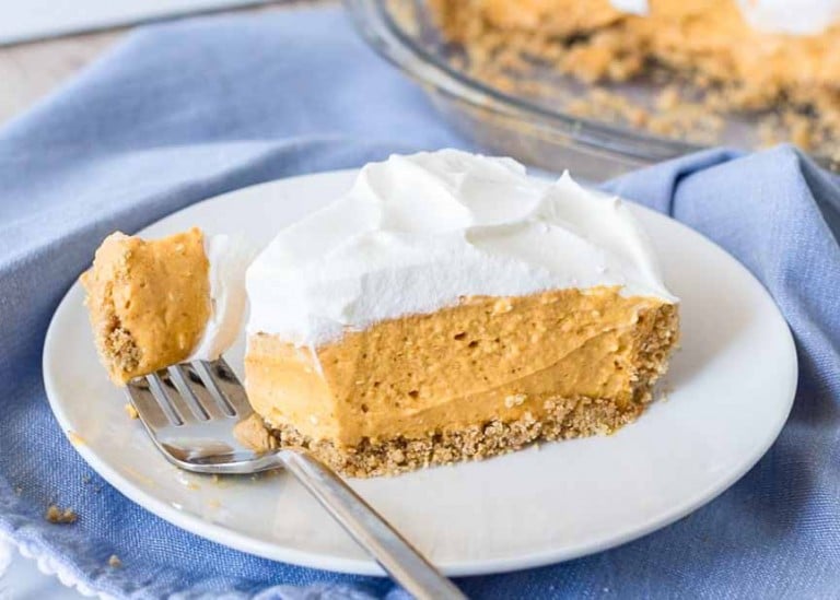 No Bake Pumpkin Cheesecake - Chocolate with Grace