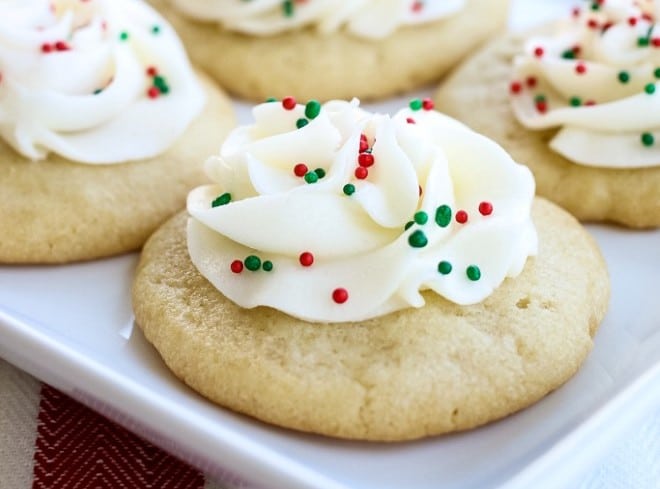 Frosted Christmas Sugar Cookies