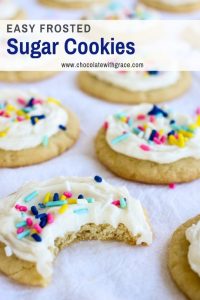 Frosted Sugar Cookies - Chocolate with Grace