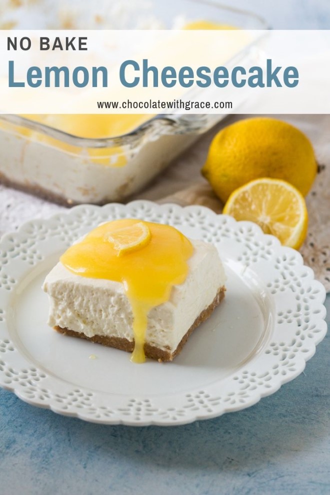 no bake lemon cheesecake bars with lemon curd
