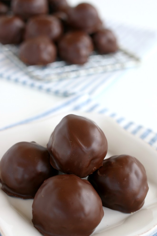 Peanut Butter Balls with Rice Krispies - Chocolate With Grace